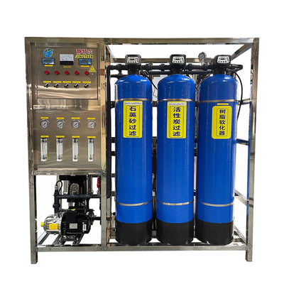 500L / giờ Nhà máy xử lý nước RO công nghiệp Máy máy Hệ thống thẩm thấu ngược cho nước uống